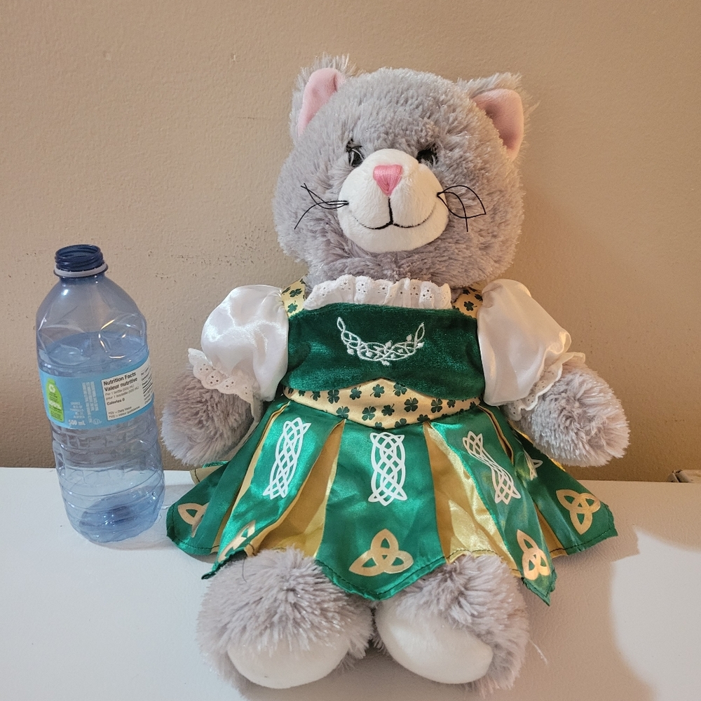 Build a Bear Cat with Festive Dress Plush Toy